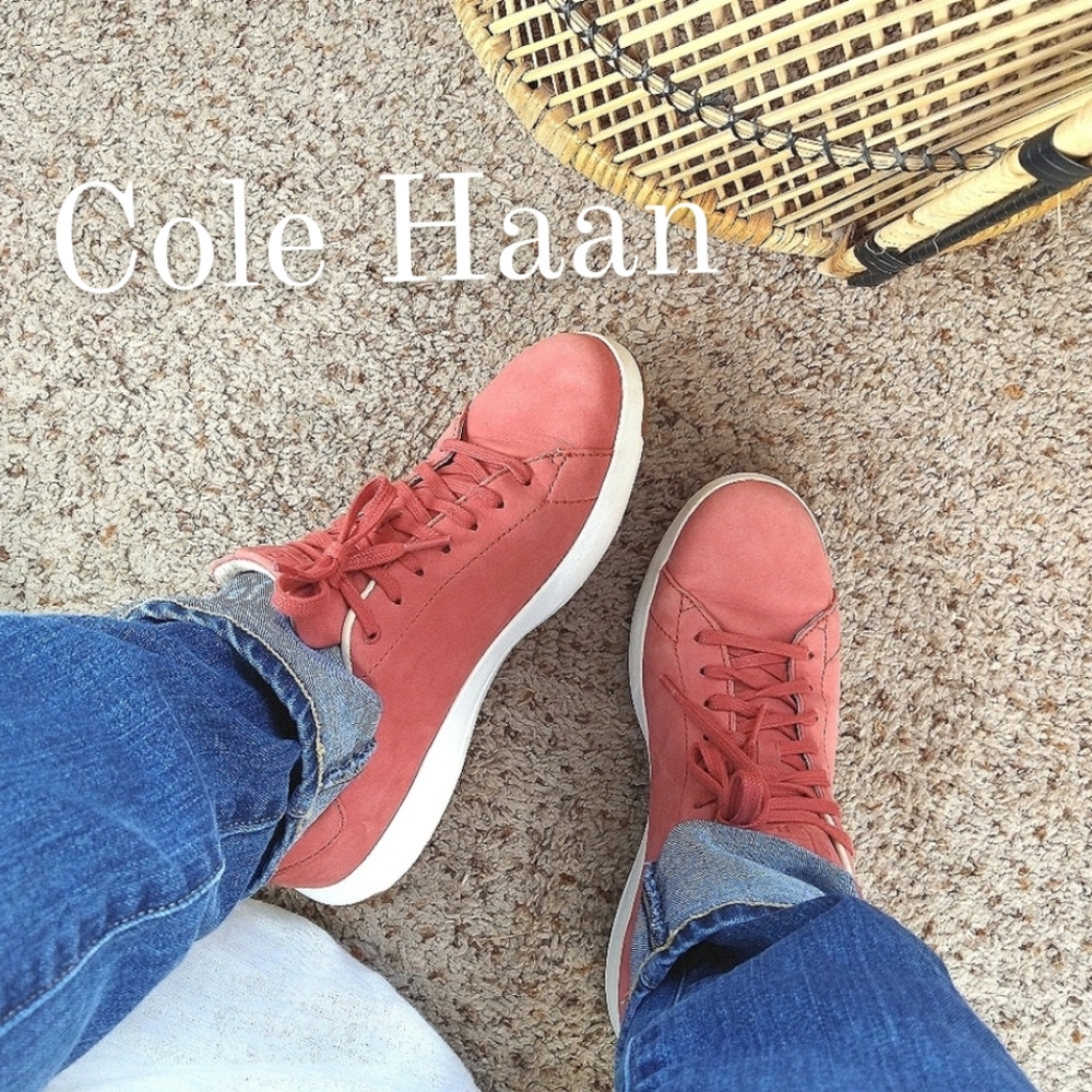 Cole Haan Grand Pro Tennis Sneakers Coral 10.5